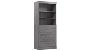 Closet Storage & Organizers Bestar Office Furniture 36in W Closet Organizer with Drawers