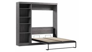 Murphy Beds Bestar Office Furniture 84in W Full Murphy Bed with Storage Unit