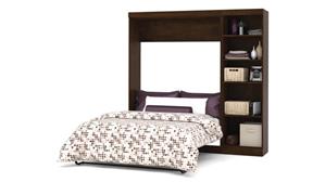 Murphy Beds - Full Bestar Office Furniture 84in W Full Murphy Bed with Storage Unit