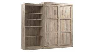 Murphy Beds - Queen Bestar Office Furniture 101in W Queen Murphy Bed with Storage Shelves