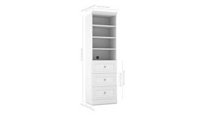 Storage Cabinets Bestar Office Furniture 25in W Closet Organizer with Drawers