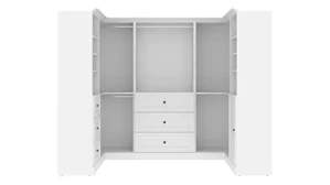 Closet Storage & Organizers Bestar Office Furniture 108in W U-Shaped Walk-In Closet Organizer