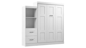 Murphy Beds - Queen Bestar Office Furniture Queen Murphy Bed and Closet Organizer with Drawers (90in W)