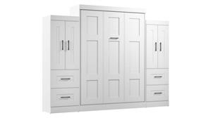 Murphy Beds - Queen Bestar Office Furniture Queen Murphy Bed with Wardrobes (115in W)
