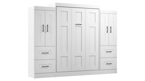 Murphy Beds - Full Bestar Office Furniture Full Murphy Bed with Wardrobes (110in W)