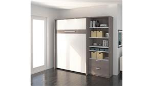 Murphy Beds - Full Bestar Office Furniture 89in W Full Murphy Bed with Closet Organizer