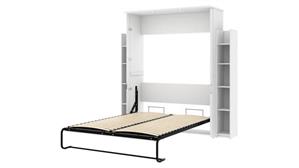 Murphy Beds - Queen Bestar Office Furniture 86in W Queen Murphy Bed with 2 Shelving Units