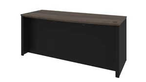 Stand-Alone Desk Shells Bestar 72in W Bowfront Desk Shell