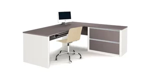 L Shaped Single Pedestal Desks Bestar L Shaped Desk 93862