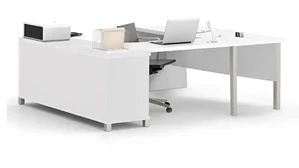 U Shaped Desk Shells Bestar Metal Leg U Desk