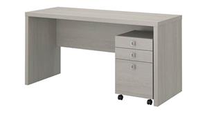 Office Credenzas Bush Furniture Credenza Desk with Mobile File Cabinet