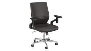 Office Chairs Bush Furniture Mid Back Leather Desk Chair