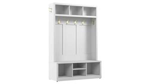 Coat Racks & Hall Trees Bush Furniture Entryway Storage Set with 48in W Hall Tree and Shoe Bench