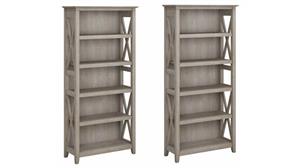 Bookcases Bush Furniture 5 Shelf Bookcase (Set of 2)