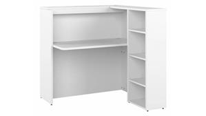 Reception Desks Bush Furniture 48in W Reception Desk with Shelves