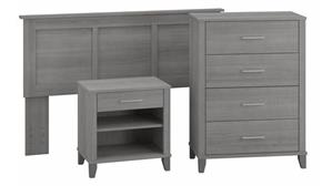 Bedroom Sets Bush Furniture Full/Queen Size Headboard, Chest of Drawers and Nightstand Bedroom Set
