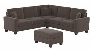 Sectional Sofas Bush Furniture 99in W L-Shaped Sectional Couch with Ottoman