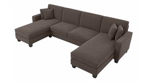 Sectional Sofas Bush Furniture 131in W Sectional Couch with Double Chaise Lounge