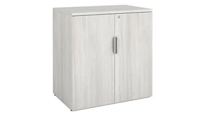 Low Storage Cabinets Office Source 35.5in wide x 37.25in high Wood Door Storage Cabinet