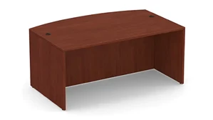 Stand-Alone Desk Shells Office Source 66in x 36in Bow Front Desk Shell