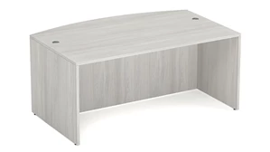 Stand-Alone Desk Shells Office Source 66in Bow Front Desk Shell