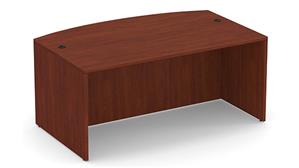 Stand-Alone Desk Shells Office Source 72in x 41in Bow Front Desk Shell