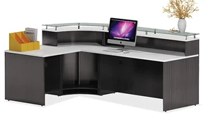 Reception Desks - L Shaped Office Source Reception Desk with ADA Return