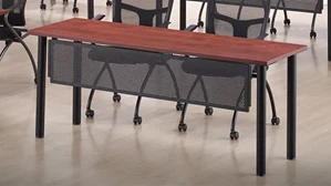 Training Tables Office Source 6ft x 24in Post Leg Training Table with Modesty Panel