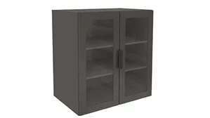 Low Storage Cabinets Office Source 3 Shelf Cabinet with Glass Doors