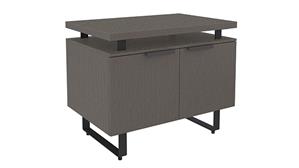 Low Storage Cabinets Office Source 2 Shelf Storage Cabinet with Wood Doors