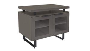 Low Storage Cabinets Office Source 2 Shelf Storage Cabinet with Glass Doors