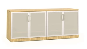 Storage Credenzas Office Source 72in Double Glass Door Storage Credenza
