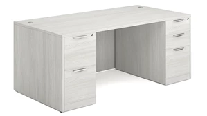 Stand-Alone Double Pedestal Desks Office Source 60in x 30in Double Pedestal Desk