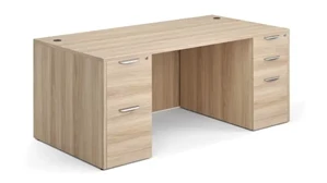 Stand-Alone Double Pedestal Desks Office Source 60in x 30in Double Pedestal Desk