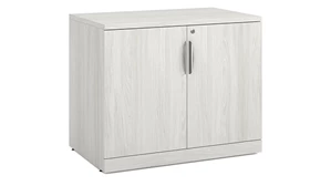 Low Storage Cabinets Office Source 35.5in wide x 29.5in high Wood Door Storage Cabinet