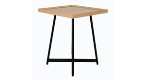 End Tables Office Source 18in Square Veneer Top End Table