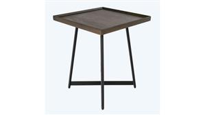 End Tables Office Source 18in Square Veneer Top End Table