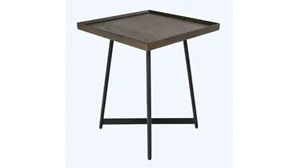 End Tables Office Source 18in Square Veneer Top End Table
