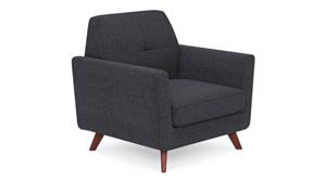 Club & Lounge Chairs Office Source Club Chair with Wood Legs