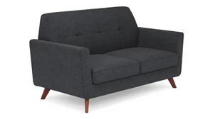 Loveseats Office Source Loveseat with Wood Legs