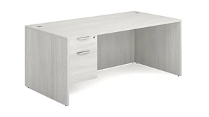 Stand-Alone Single Pedestal Desks Office Source 60in x 30in Single Hanging Pedestal Desk