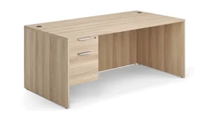 Stand-Alone Single Pedestal Desks Office Source Furniture Single Hanging Pedestal Desk 71in x 30in