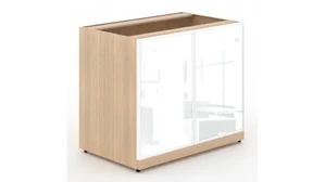 Low Storage Cabinets Corp Design Storage Cabinet with Glass Doors & Glass Top