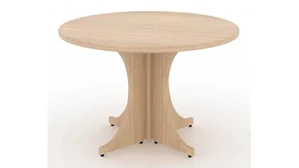 Conference Tables Corp Design Round Conference Table 48in Thermofused Laminate Top