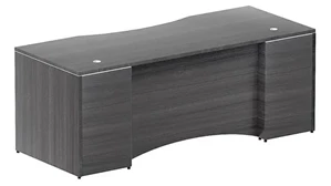 Stand-Alone Desk Shells Corp Design 66in x 30in Rectangular Desk Shell with Curved Modesty Panel