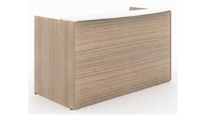 Reception Desks Corp Design 72in Reception Desk Shell with Floated White Glass Transaction Top