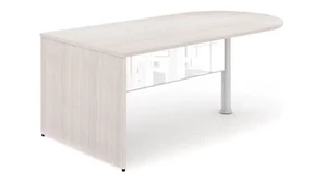Stand-Alone Desk Shells Corp Design Potenza Bullet-End Desk Shell 72in W x 36in D with Modesty Panel