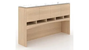 Desk Hutches Corp Design 72in Deluxe Hutch with Floated Glass Top