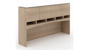 Desk Hutches Corp Design 72in Deluxe Hutch with Floated Glass Top