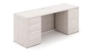 Stand-Alone Double Pedestal Desks Corp Design 60in x 30in Double Pedestal Desk